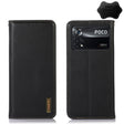 For Xiaomi Poco X4 Pro 5G KHAZNEH Nappa Top Layer Cowhide Leather Phone Case(Black) - Xiaomi Cases by PMC TechLife | Online Shopping South Africa | PMC TechLife