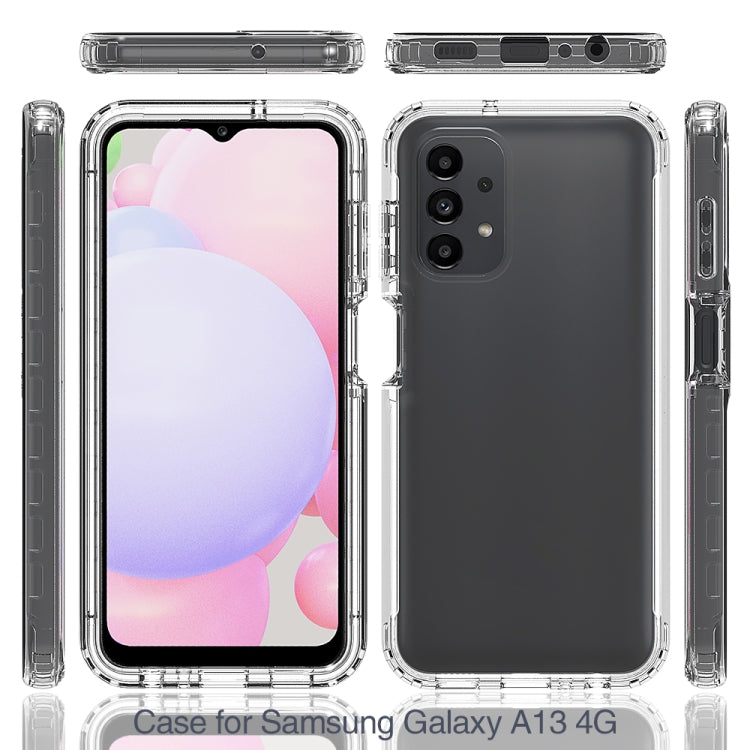 For Samsung Galaxy A13 4G Full Body Shockproof Clear Gradient Phone Case(Blue)