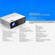 VIVIBRIGHT D5000 1920x1080P 420ANSI 6000Lumens LCD + LED HD Digital Projector, Basic Version UK Plug