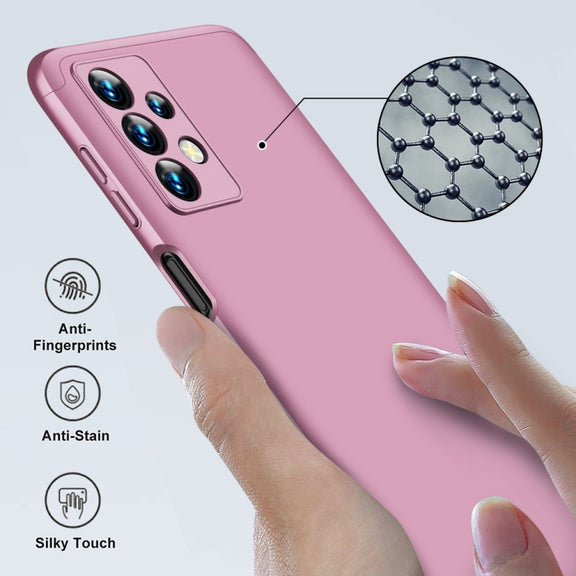 For Samsung Galaxy A23 GKK Three Stage Splicing Full Coverage PC Phone Case(Rose Gold)