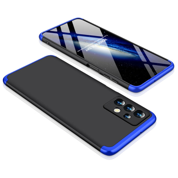 For Samsung Galaxy A23 GKK Three Stage Splicing Full Coverage PC Phone Case(Black Blue)