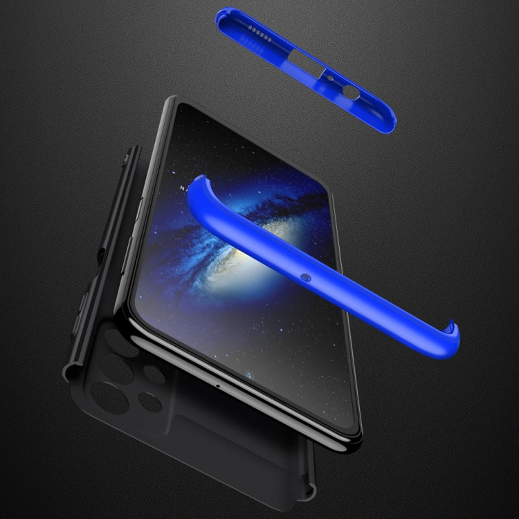 For Samsung Galaxy A23 GKK Three Stage Splicing Full Coverage PC Phone Case(Black Blue)