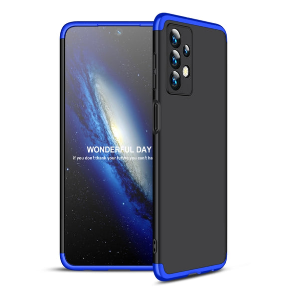 For Samsung Galaxy A23 GKK Three Stage Splicing Full Coverage PC Phone Case(Black Blue)