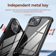 For iPhone 13 TPU + PC Lens Protection Phone Case(Black)