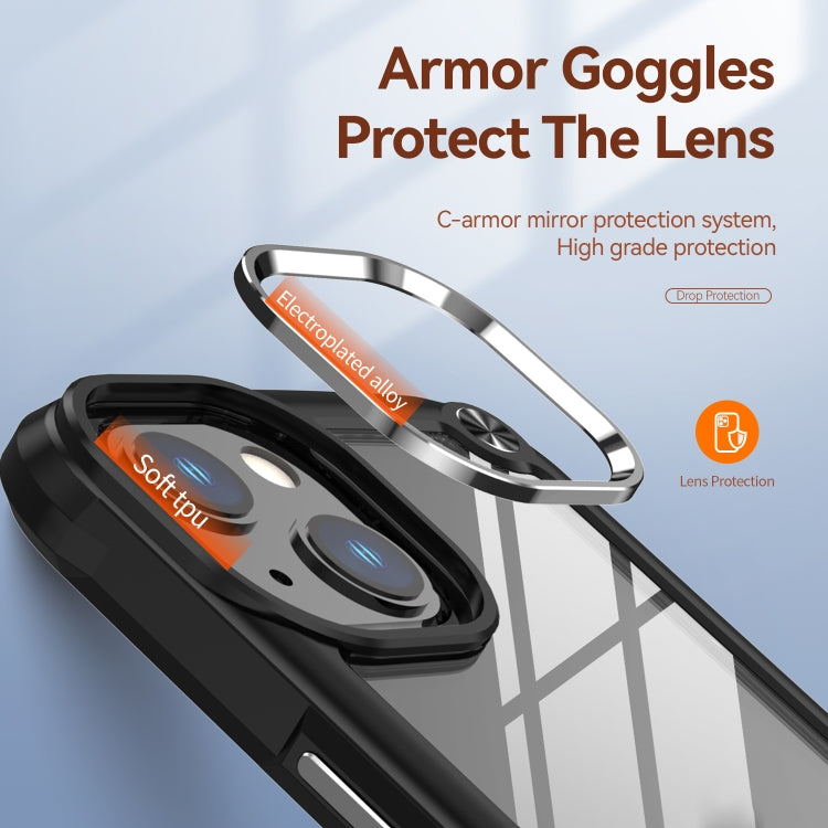 For iPhone 11 TPU + PC Lens Protection Phone Case (Black)