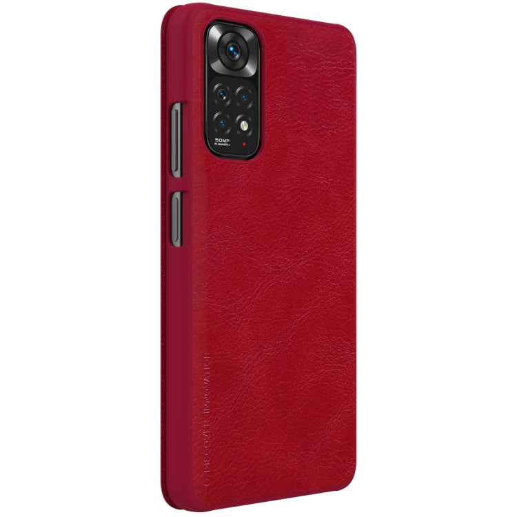 For Xiaomi Redmi Note 11 Global NILLKIN QIN Series Crazy Horse Texture Leather Case(Red)