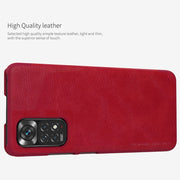 For Xiaomi Redmi Note 11 Global NILLKIN QIN Series Crazy Horse Texture Leather Case(Red)