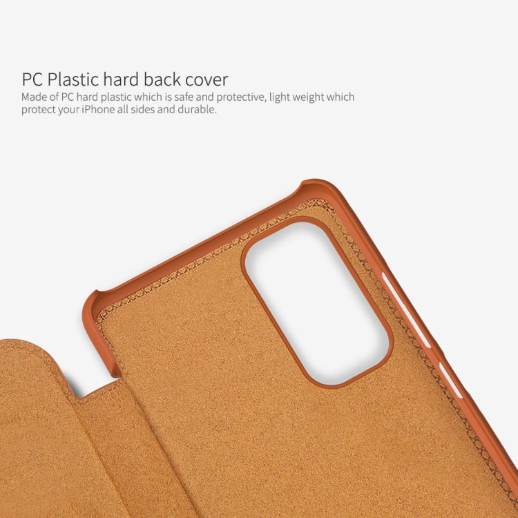 For Xiaomi Redmi Note 11 Global NILLKIN QIN Series Crazy Horse Texture Leather Case(Red)