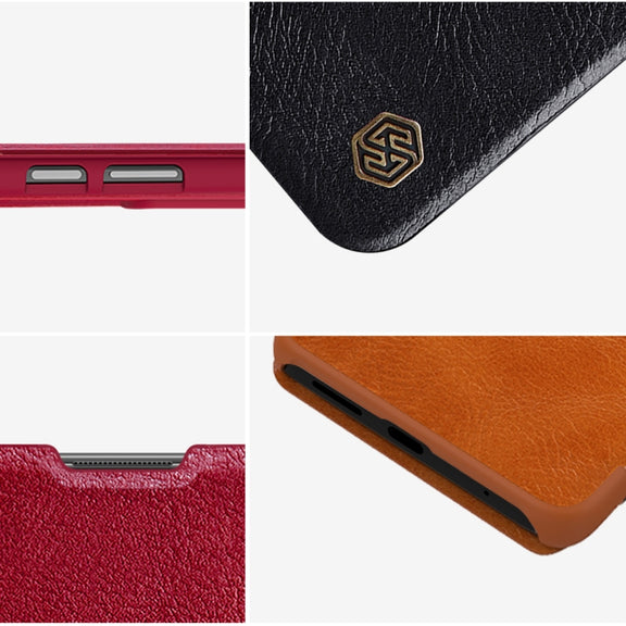 For Xiaomi Redmi Note 11 Global NILLKIN QIN Series Crazy Horse Texture Leather Case(Red)