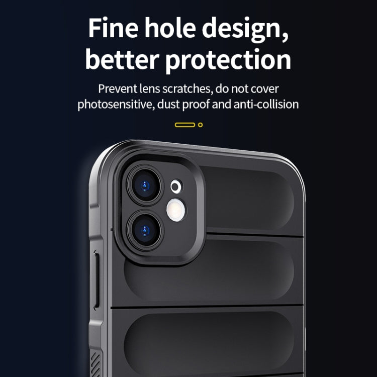 For iPhone 11 Magic Shield TPU + Flannel Phone Case (Black)
