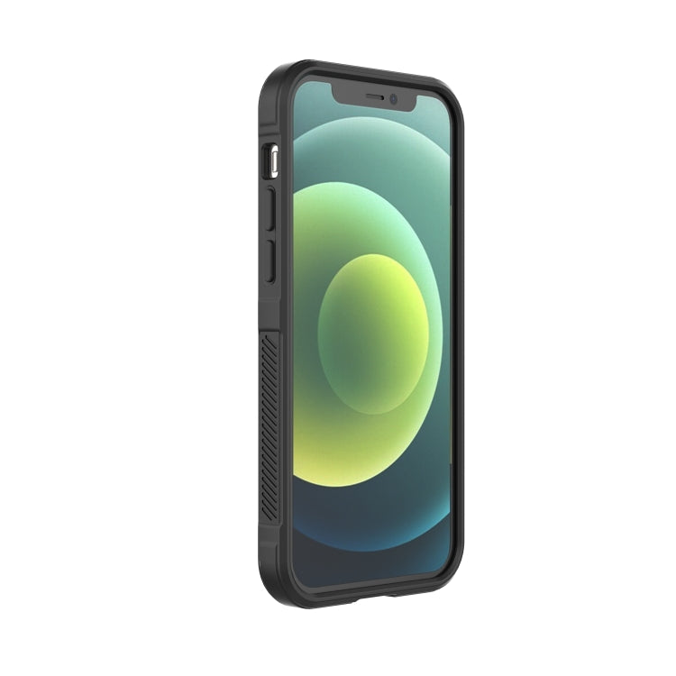 For iPhone 12 Magic Shield TPU + Flannel Phone Case(Dark Green)