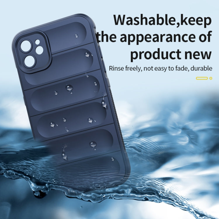 For iPhone 12 Magic Shield TPU + Flannel Phone Case(White)