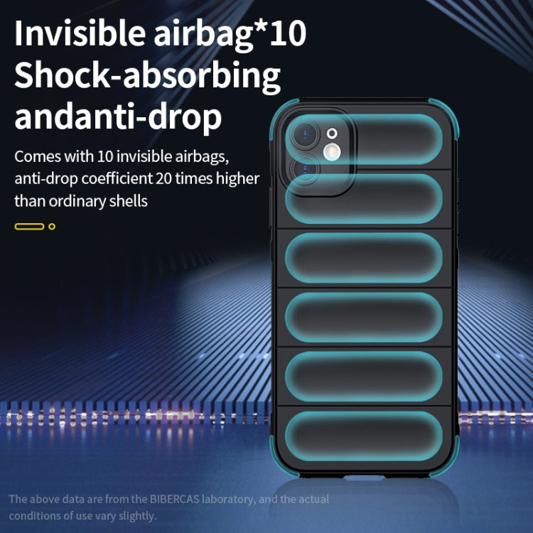 For iPhone 13 Magic Shield TPU + Flannel Phone Case(Black)