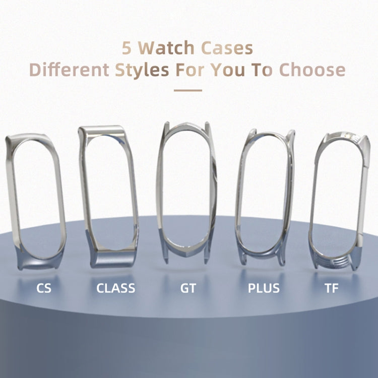 For Xiaomi Mi Band 6 / 5 / 4 / 3 Mijobs Flat Hole Silicone Watch Band, Style:CS Case(Orange+Black)