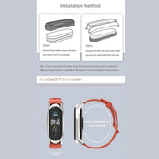 For Xiaomi Mi Band 6 / 5 / 4 / 3 Mijobs Flat Hole Silicone Watch Band, Style:Plus Case(Black+Silver) - Watch Bands by MIJOBS