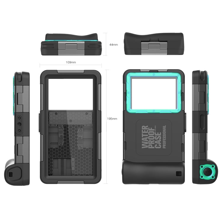 RedPepper 2nd Generation Diving Water-resistant Protective Case, Water-resistant depth: 15m(Black + Blue)