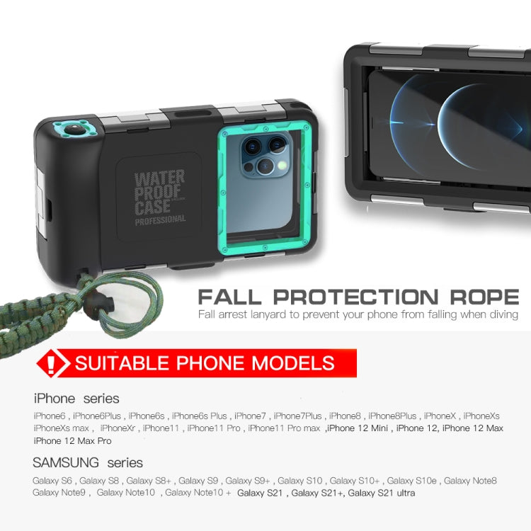 RedPepper 2nd Generation Diving Water-resistant Protective Case, Water-resistant depth: 15m(Black + Blue)
