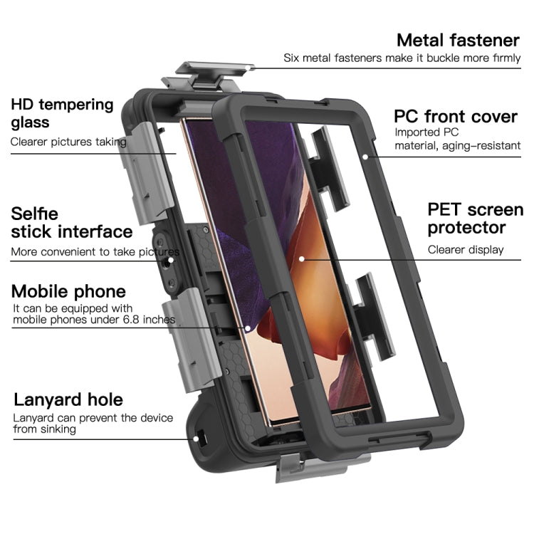 RedPepper 2nd Generation Diving Water-resistant Protective Case, Water-resistant depth: 15m(Black + Blue)