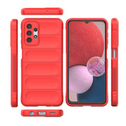 For Samsung Galaxy A13 5G / 4G Magic Shield TPU + Flannel Phone Case(Red)