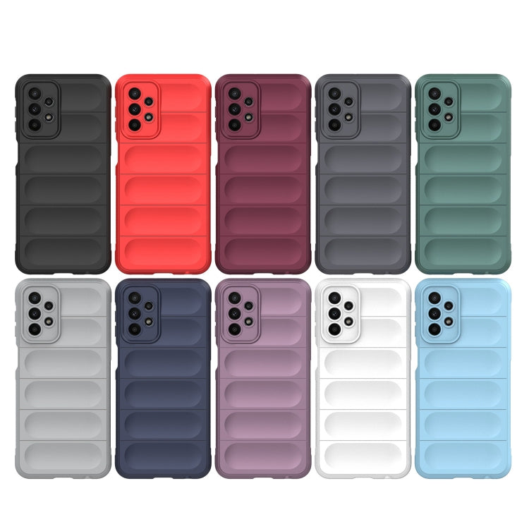 For Samsung Galaxy A23 Magic Shield TPU + Flannel Phone Case(Grey)