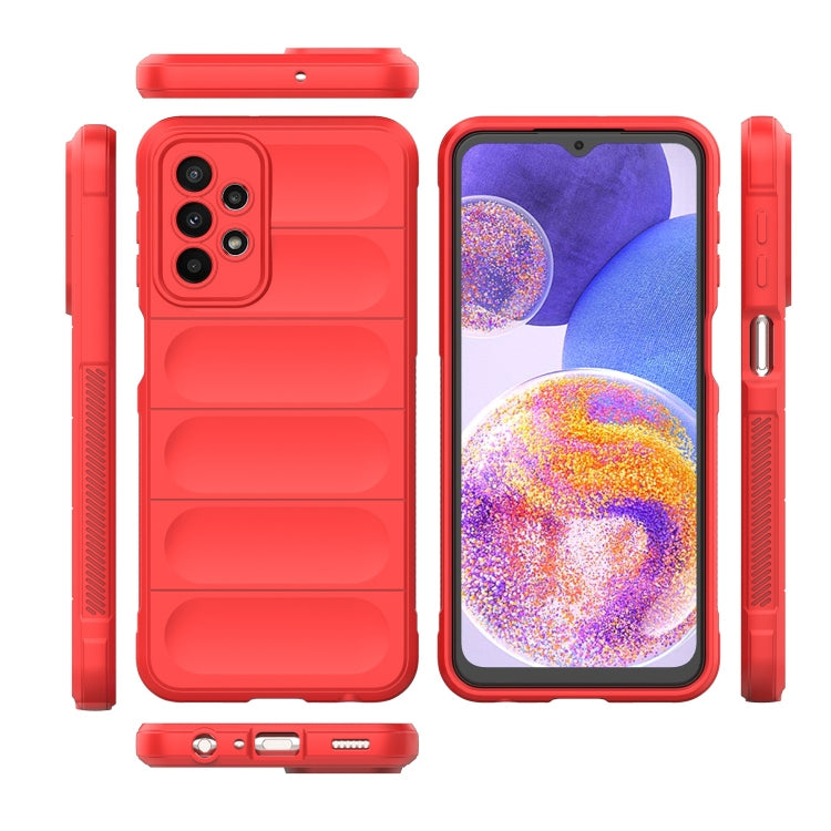 For Samsung Galaxy A23 Magic Shield TPU + Flannel Phone Case(Grey)