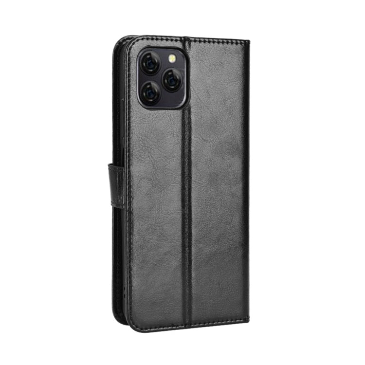 For Blackview A95 Retro Crazy Horse Texture Leather Phone Case(Black)