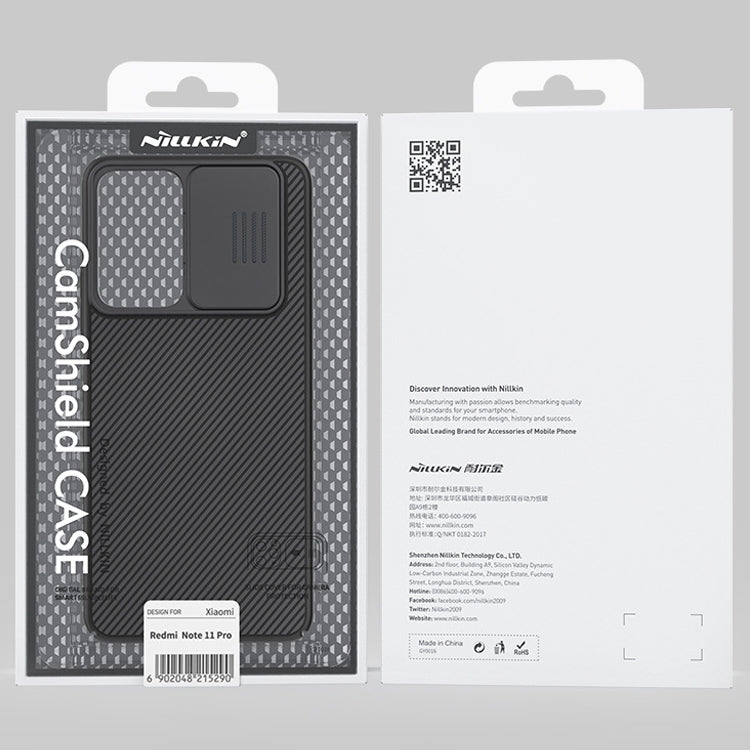For Xiaomi Redmi Note 11E 5G / Redmi 10 5G NILLKIN Black Mirror Series Camshield PC Phone Case(Black)