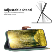 For Samsung Galaxy A12 BF11 Color Matching Skin Feel Leather Phone Case(Green)