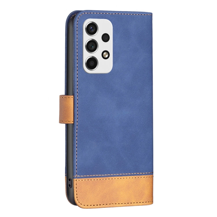 For Samsung Galaxy A53 BF11 Color Matching Skin Feel Leather Phone Case(Blue)
