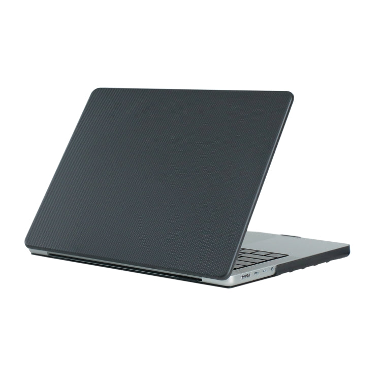 Dot Texture Double Sided Tanned Laptop Case For MacBook Pro 14.2 inch A2442 2021(Black)