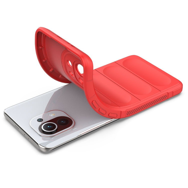 For Xiaomi Mi 11 Magic Shield TPU + Flannel Phone Case(Black)