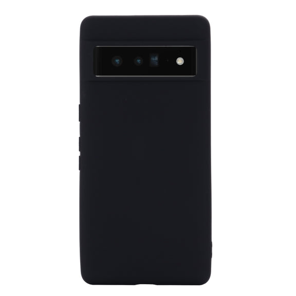 For Google Pixel 7 Pro Pure Color Liquid Silicone Shockproof Phone Case(Black)
