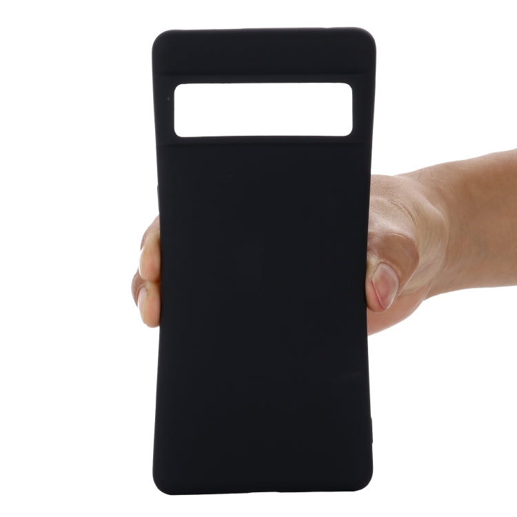 For Google Pixel 7 Pro Pure Color Liquid Silicone Shockproof Phone Case(Black)