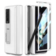 For Samsung Galaxy Z Fold3 5G GKK Magnetic Hinge Plain Leather Phone Flip Case with Pen Box(Silver) - free shipping - PMC TechLife - Order now!