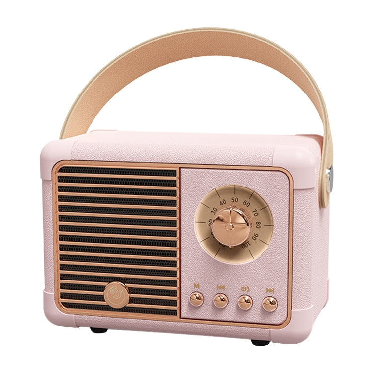 HM11 PLUS Portable HIFI Mini Retro Wireless Bluetooth Speaker(Pink)