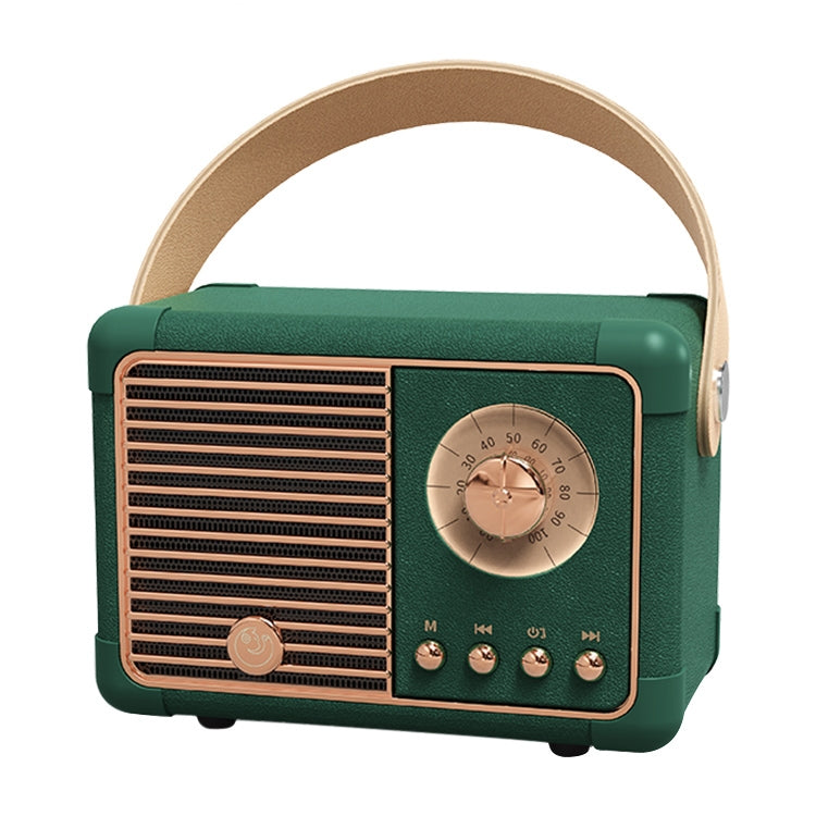 HM11 PLUS Portable HIFI Mini Retro Wireless Bluetooth Speaker(Dark Green)