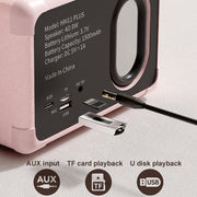 HM11 PLUS Portable HIFI Mini Retro Wireless Bluetooth Speaker(Light Purple)