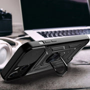 For iPhone 14 Sliding Camera Cover Design TPU+PC Phone Case (Black)