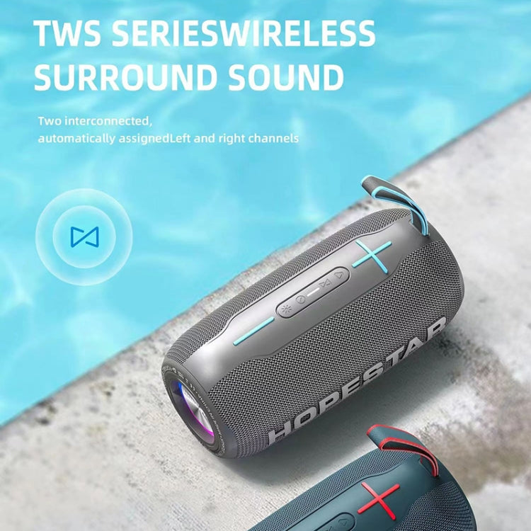 HOPESTAR H49 RGB Light TWS Water-resistant Wireless Bluetooth Speaker(Black)