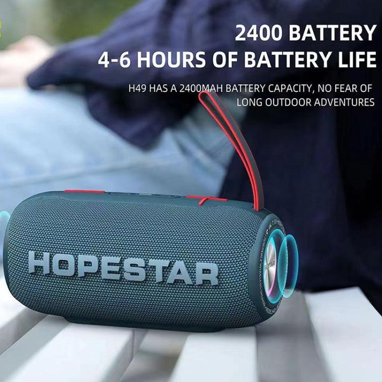 HOPESTAR H49 RGB Light TWS Water-resistant Wireless Bluetooth Speaker(Red)