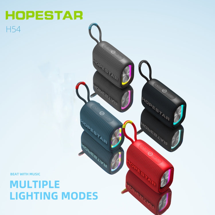 HOPESTAR H54 RGB Light TWS Water-resistant Wireless Bluetooth Speaker(Black)