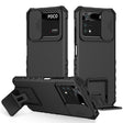 For Xiaomi Poco M4 Pro 4G Stereoscopic Holder Sliding Camshield Phone Case(Black) - free shipping - PMC TechLife - Order now!