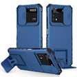 For Xiaomi Poco M4 Pro 4G Stereoscopic Holder Sliding Camshield Phone Case(Blue) - free shipping - PMC TechLife - Order now!