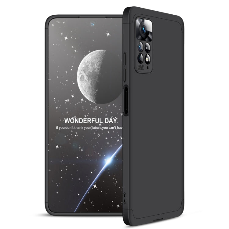 For Xiaomi Redmi Note 11 Pro 4G / 5G Global GKK Three Stage Splicing Full Coverage PC Case(Black)