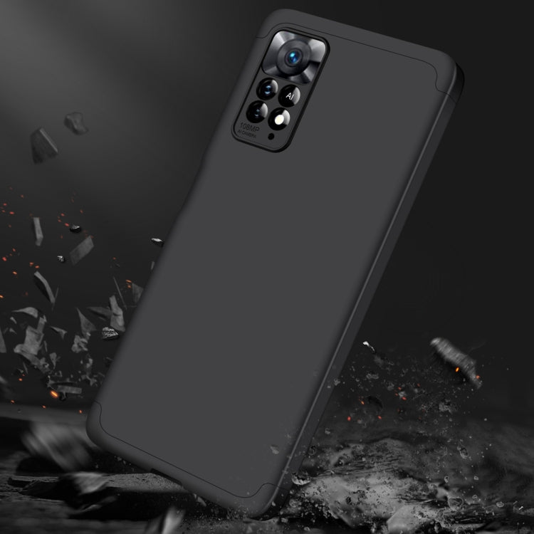 For Xiaomi Redmi Note 11 Pro 4G / 5G Global GKK Three Stage Splicing Full Coverage PC Case(Black)