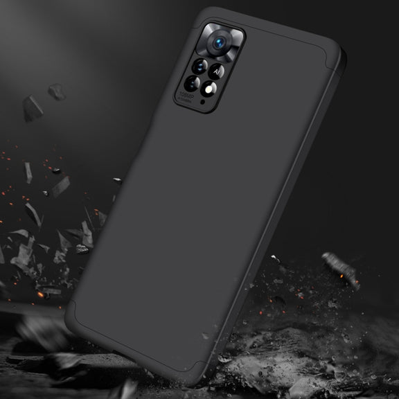 For Xiaomi Redmi Note 11 Pro 4G / 5G Global GKK Three Stage Splicing Full Coverage PC Case(Black)