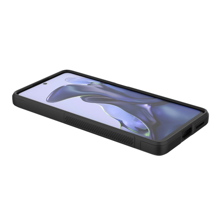 For Xiaomi 11T Magic Shield TPU + Flannel Phone Case(Black)