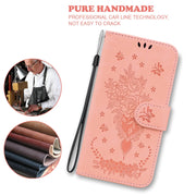 For Samsung Galaxy A03 Core Butterfly Rose Embossed Leather Phone Case(Pink)