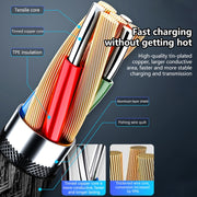 8 Pin 5A Beauty Tattoo USB Charging Cable,Cable Length: 1m(Red)