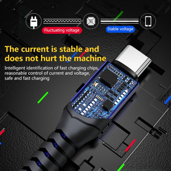 8 Pin 6A Woven Style USB Charging Cable, Cable Length: 1m(Blue)